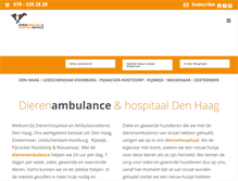 Tablet Screenshot of dierenambulancedenhaag.nl